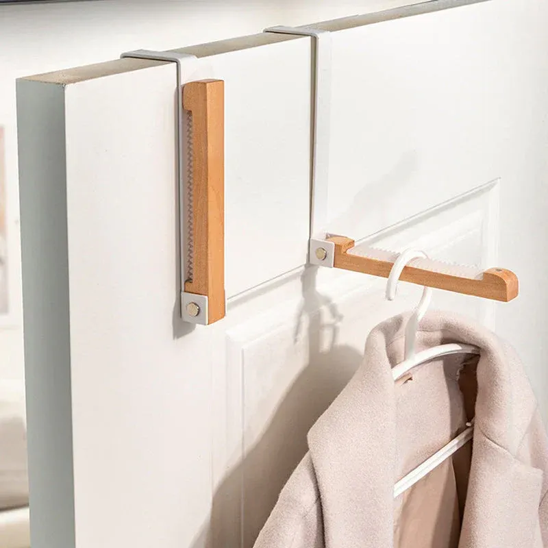 Foldable Wood Over The Door Hooks — a minimalist home organizing essential
